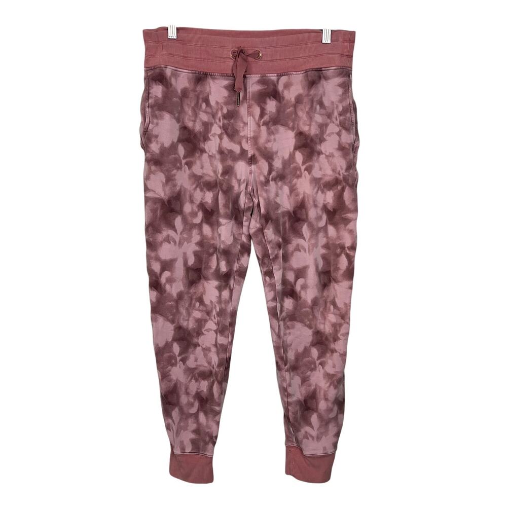 Athleta Women's Size Medium Balance Printed Jogger Pink‎ Rose Tie Dye Athleisure